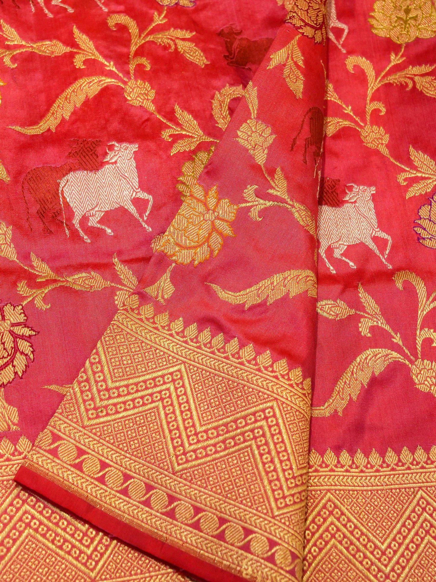 Banarasi Pure Katan Silk Shikargah Saree