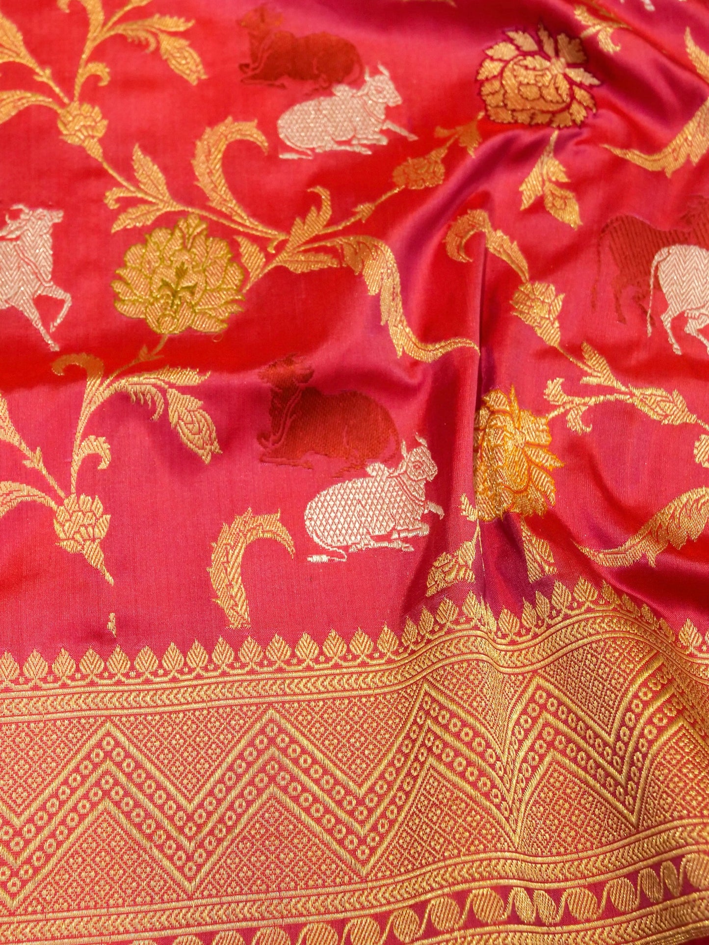 Banarasi Pure Katan Silk Shikargah Saree