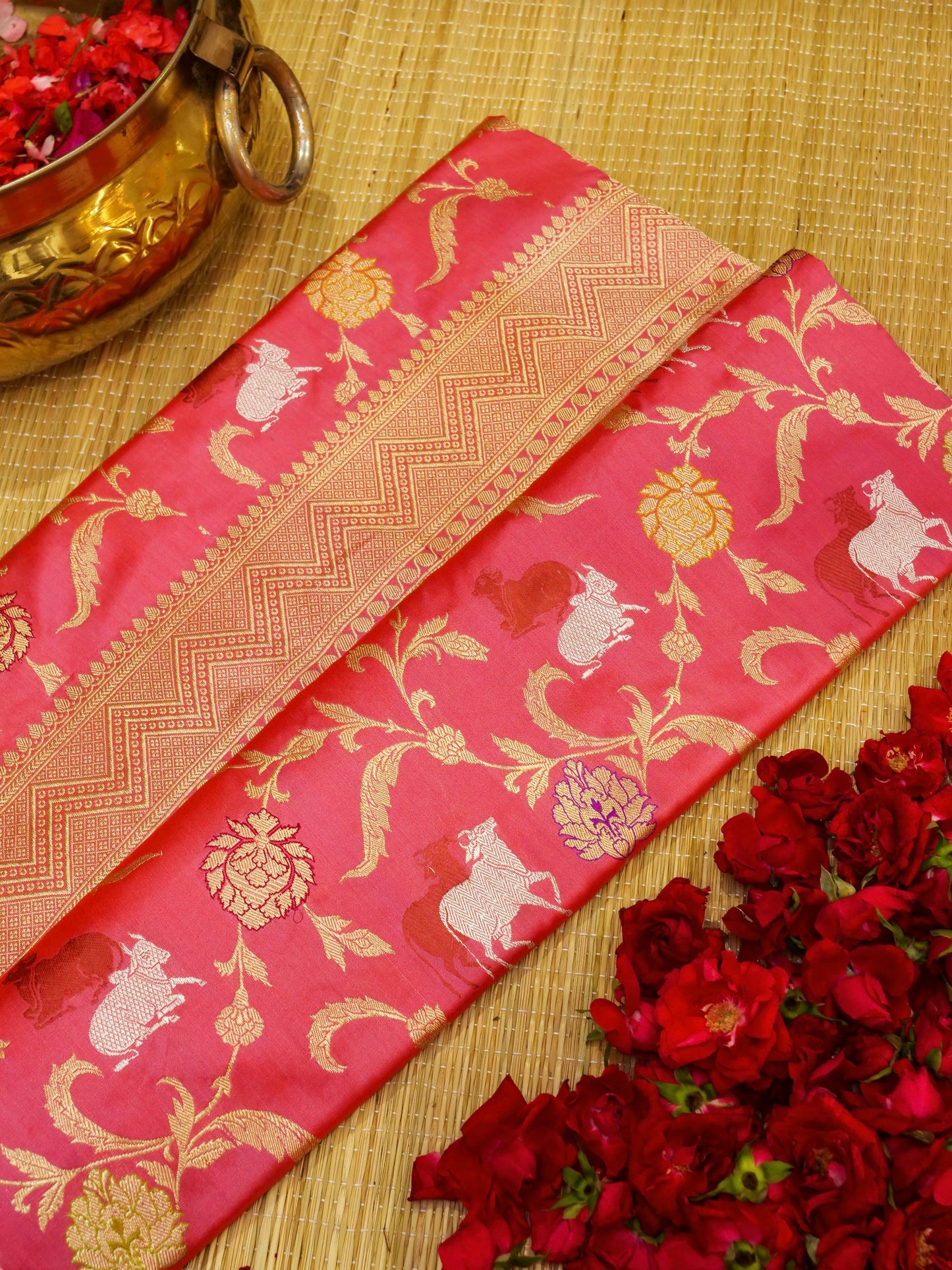 Banarasi Pure Katan Silk Shikargah Saree