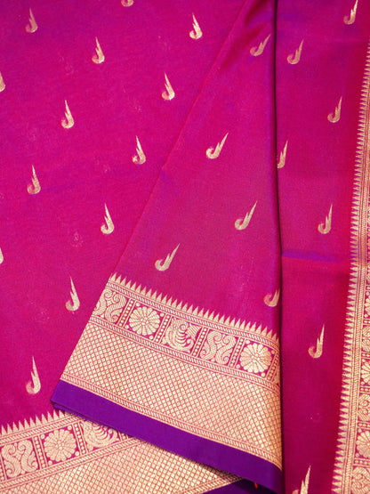 Banarasi Katan Silk Paithani Saree With Buti work