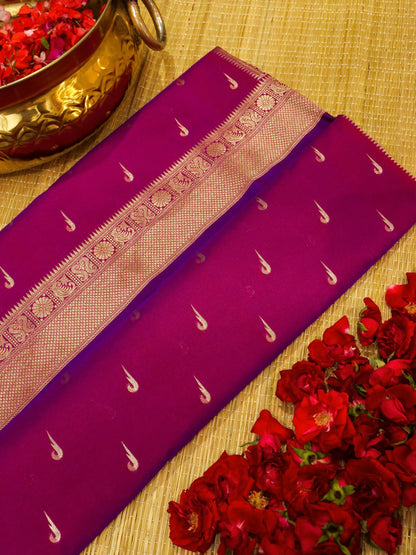 Banarasi Katan Silk Paithani Saree With Buti work