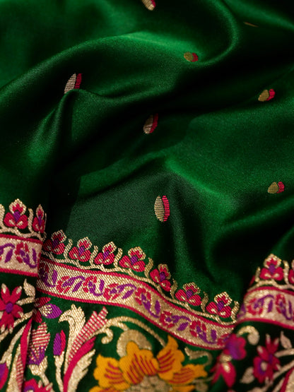 Banarasi Katan Silk Saree with Meenakari work on Border