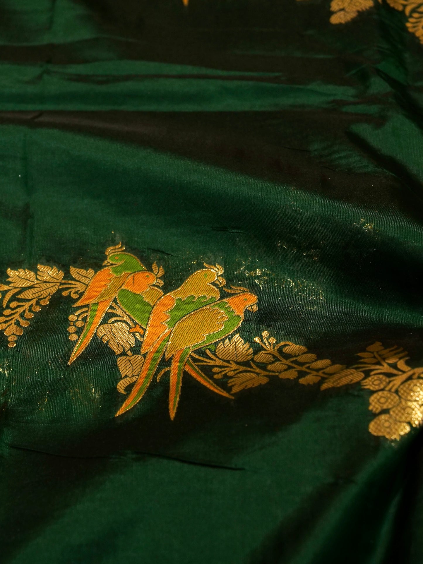 Banarasi Silk Saree with Paithani Stripe Work