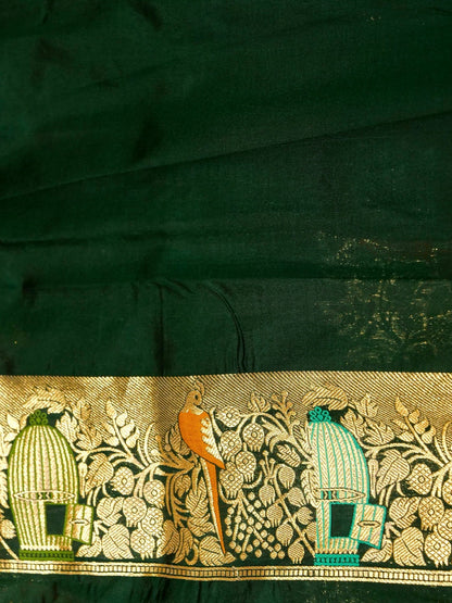 Banarasi Silk Saree with Paithani Stripe Work