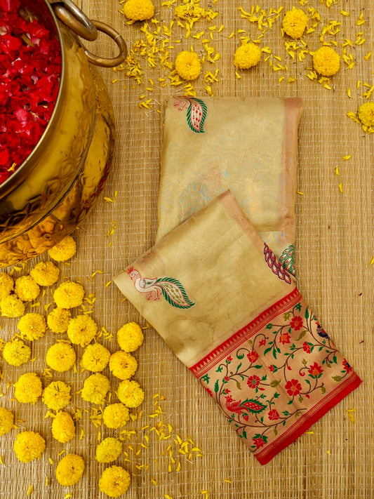 Banarasi Soft Silk Paithani Sari