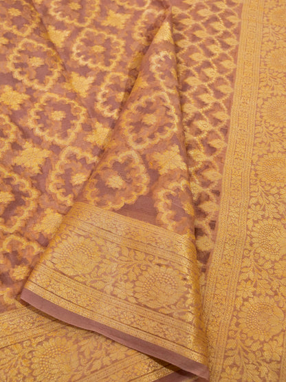 Banarasi Khaddi Georgette Saree with allover Jaal and buti work