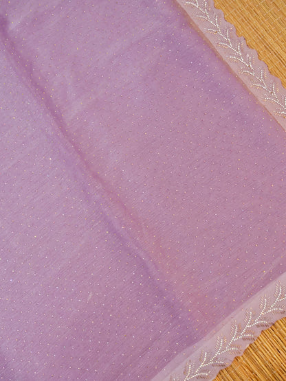 Soft Silk Fancy Saree with stone work