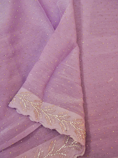 Soft Silk Fancy Saree with stone work