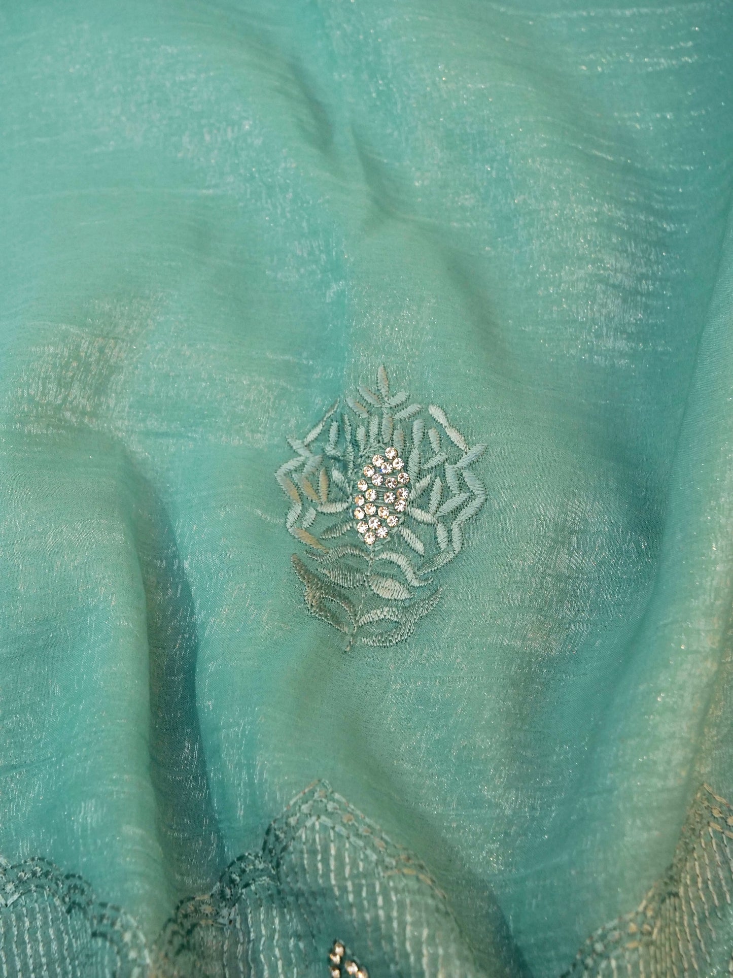 Soft Silk Saree with Embroidery Work