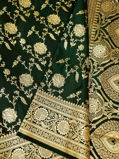 Banarasi Katan Silk Saree with Buta and Jaal work