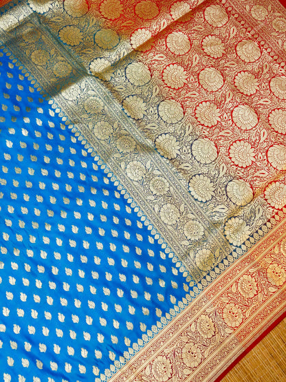 Banarasi Katan Silk Saree with Allover Buti Work