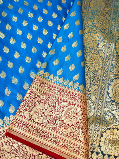 Banarasi Katan Silk Saree with Allover Buti Work