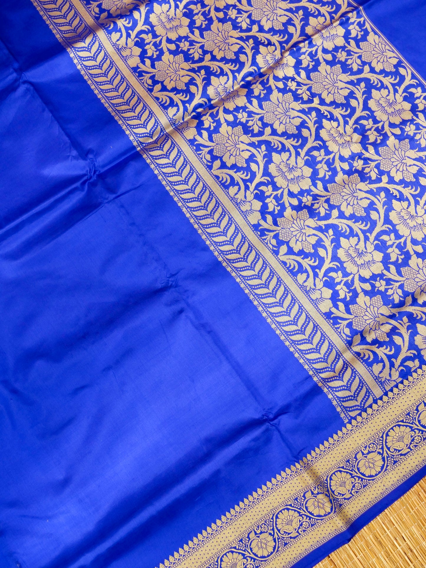 Royal Blue Pure Banarasi Katan Silk Saree