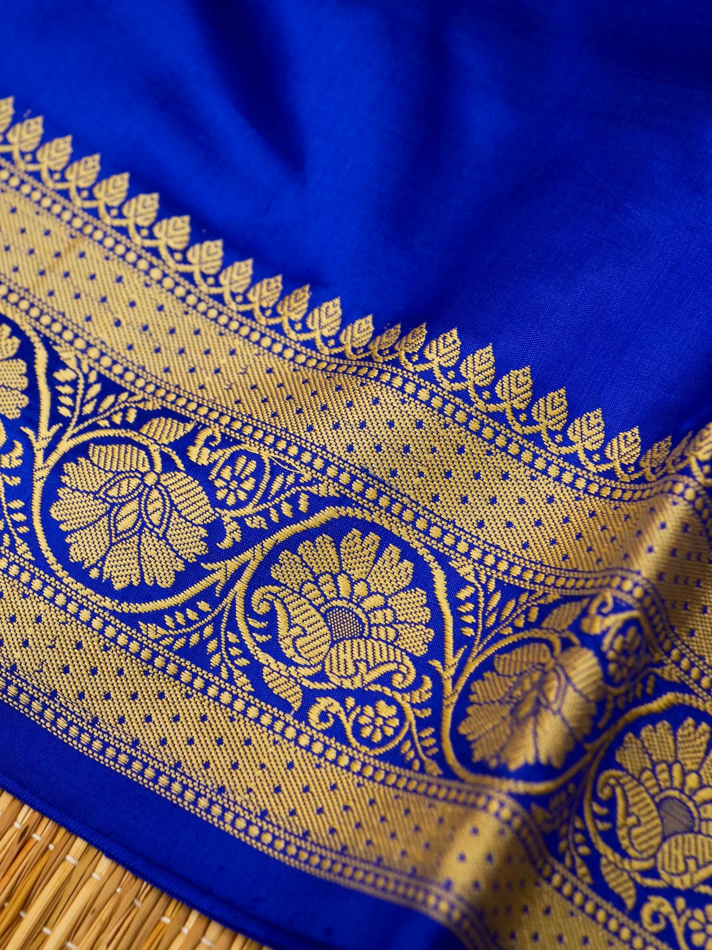 Royal Blue Pure Banarasi Katan Silk Saree