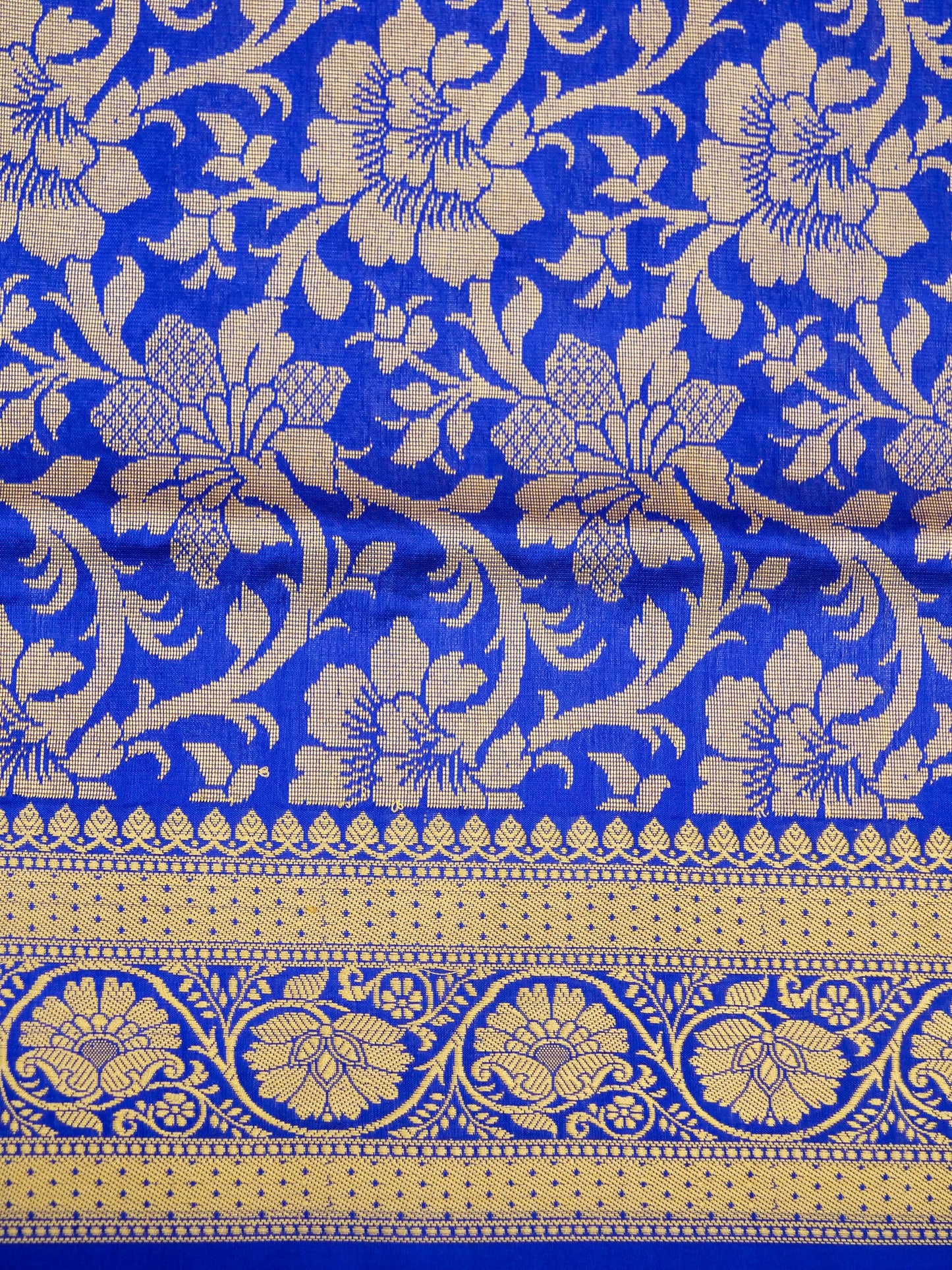 Royal Blue Pure Banarasi Katan Silk Saree