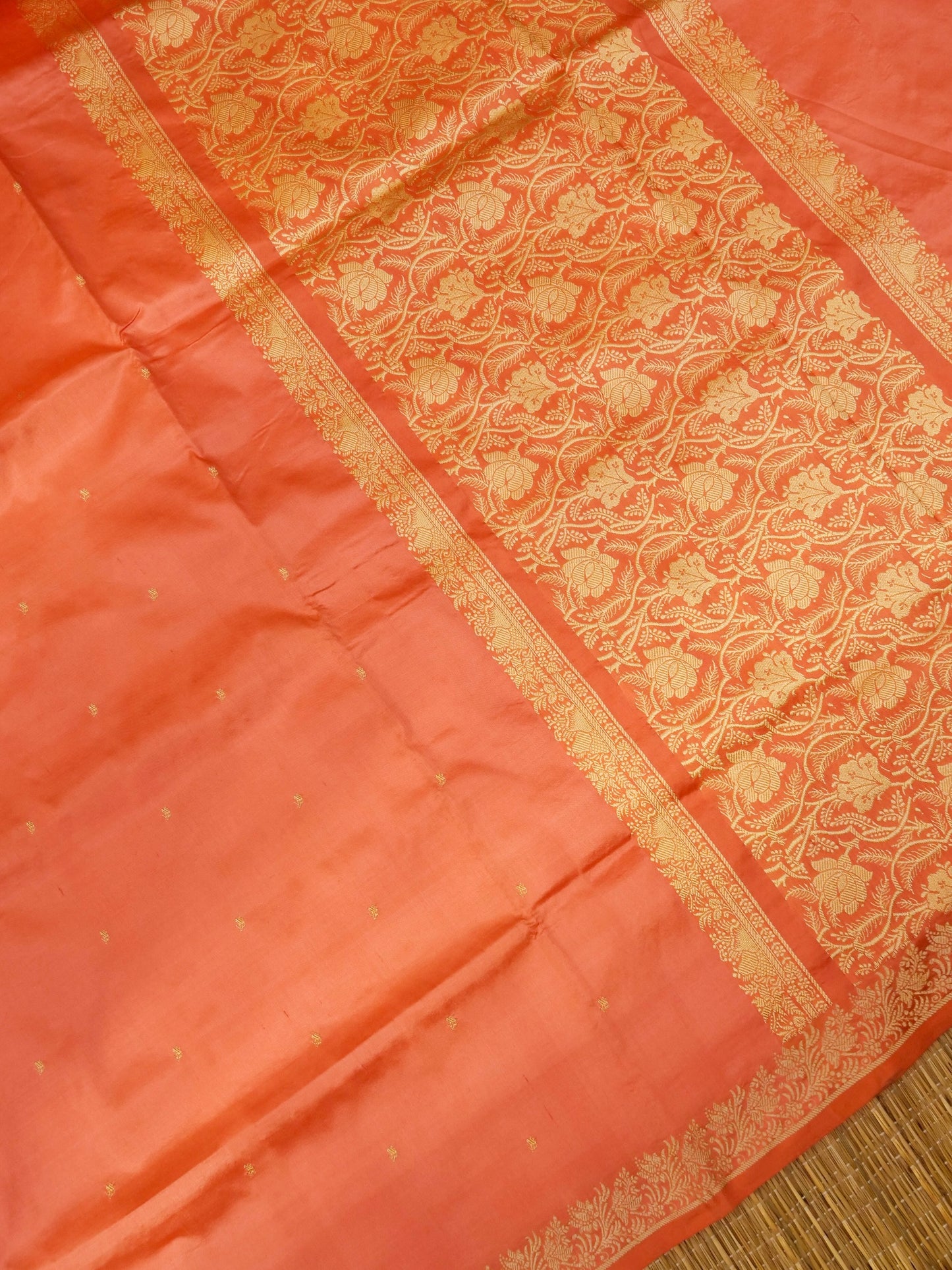 Pure Banarasi Katan Silk Saree with allover buti work