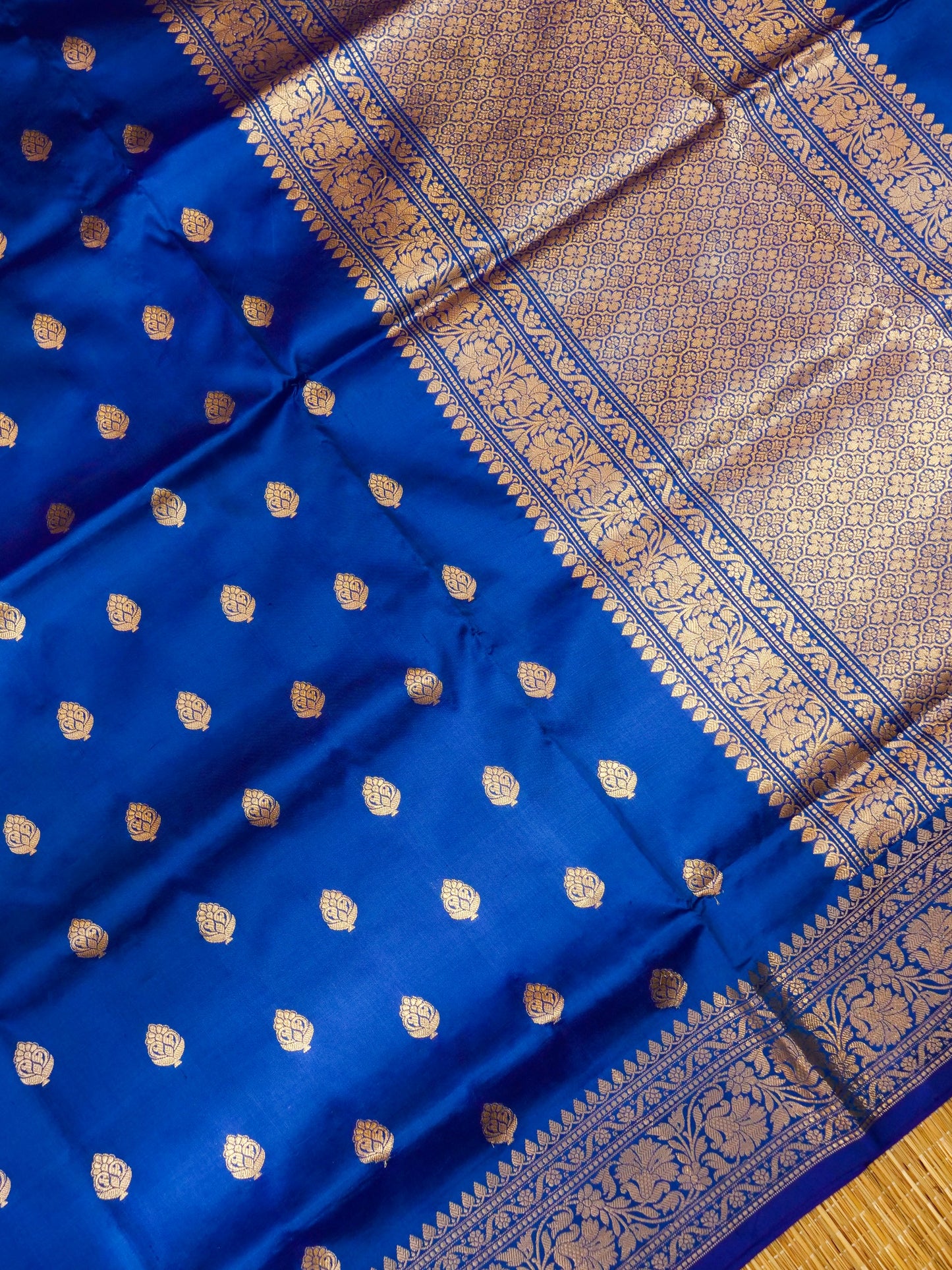 Pure katan Banarasi Silk Saree with Allover Buti work