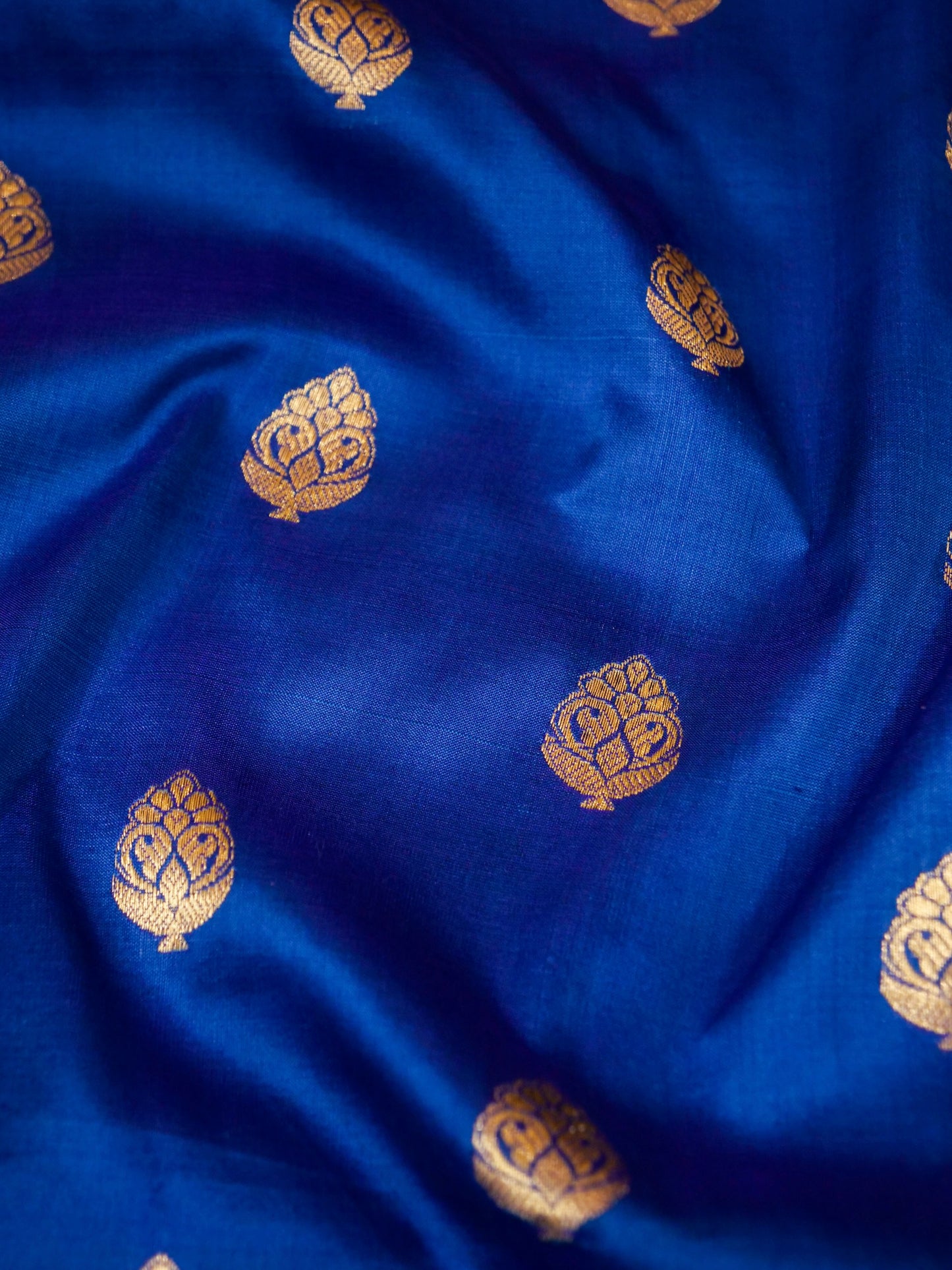 Pure katan Banarasi Silk Saree with Allover Buti work