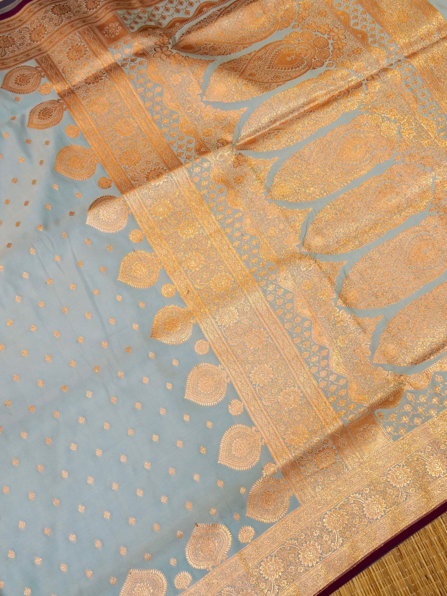 Banarasi Katan Soft Silk Saree with allover buti work