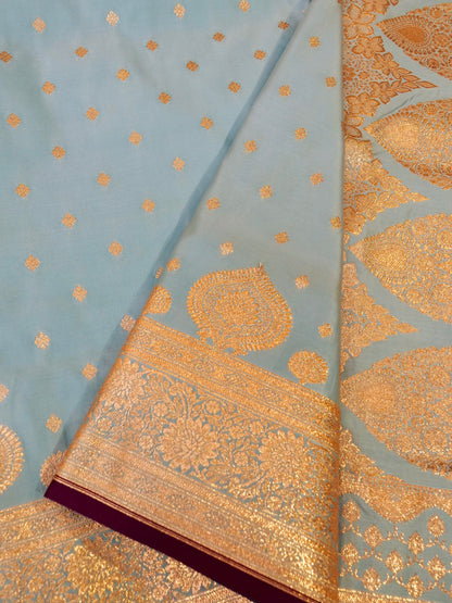 Banarasi Katan Soft Silk Saree with allover buti work